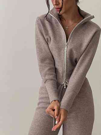 Жіночий базовий теплий костюм двійка: кофта і штани щільна ангора вʼязка Одеса