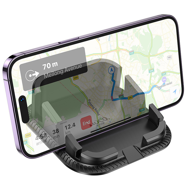 Автотримач для телефона HOCO H39 Cheetah dashboard car holder Black Київ - фото 3