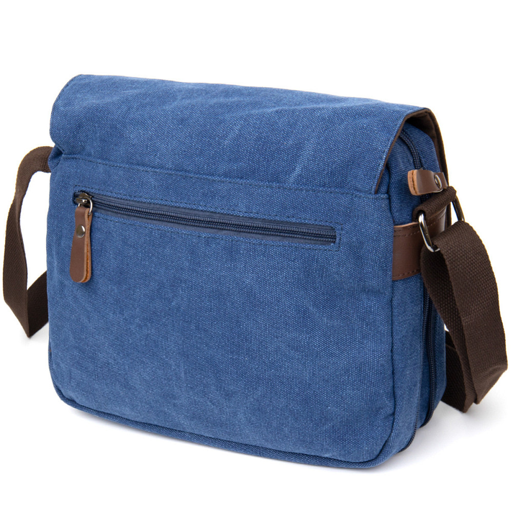 Сумка почтальонка текстильная Синяя (Vintage) Киев - изображение 6