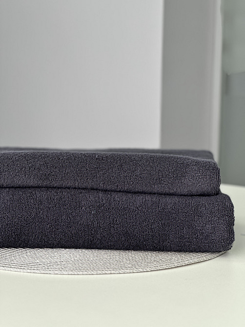 Комплект рушників Ideal Textile однотонних 50х90см + 70х140см 450 г/м2 графітовий Чернівці - фото 3