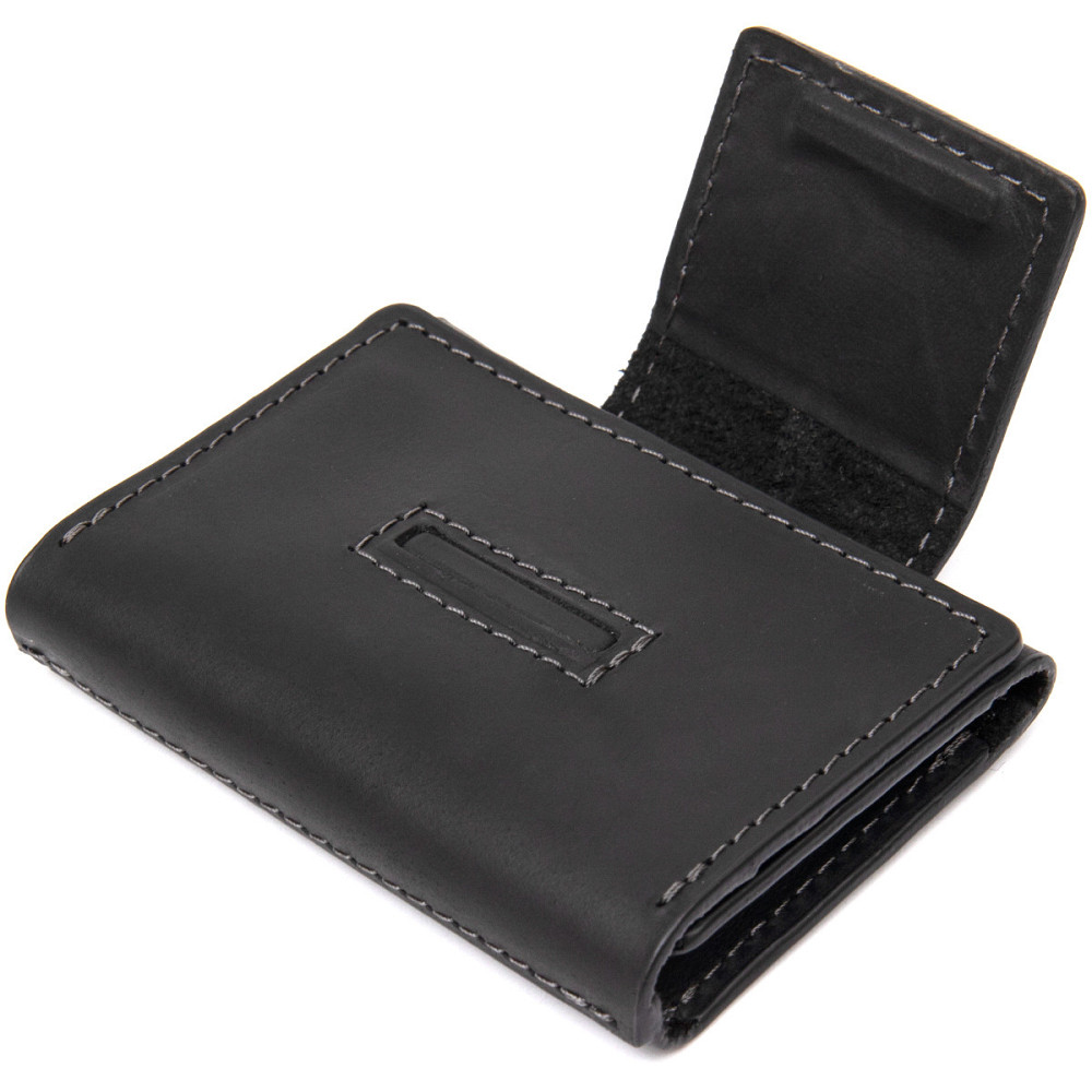 Шкіряна візитниця GRANDE PELLE 11496 Чорний Київ - фото 3