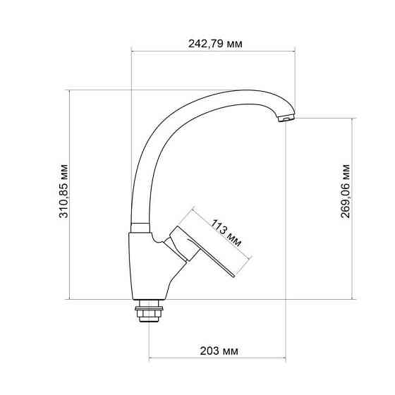 Змішувач для кухні з силуміну Lidz Tani 007F (k40) LDTAN007FCRM44970 Chrome Харків