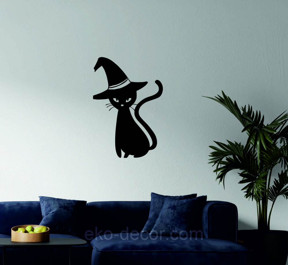 Декоративное настенное Панно «Кот», Декор на стену 90*62 см, Черный Киев - изображение 2