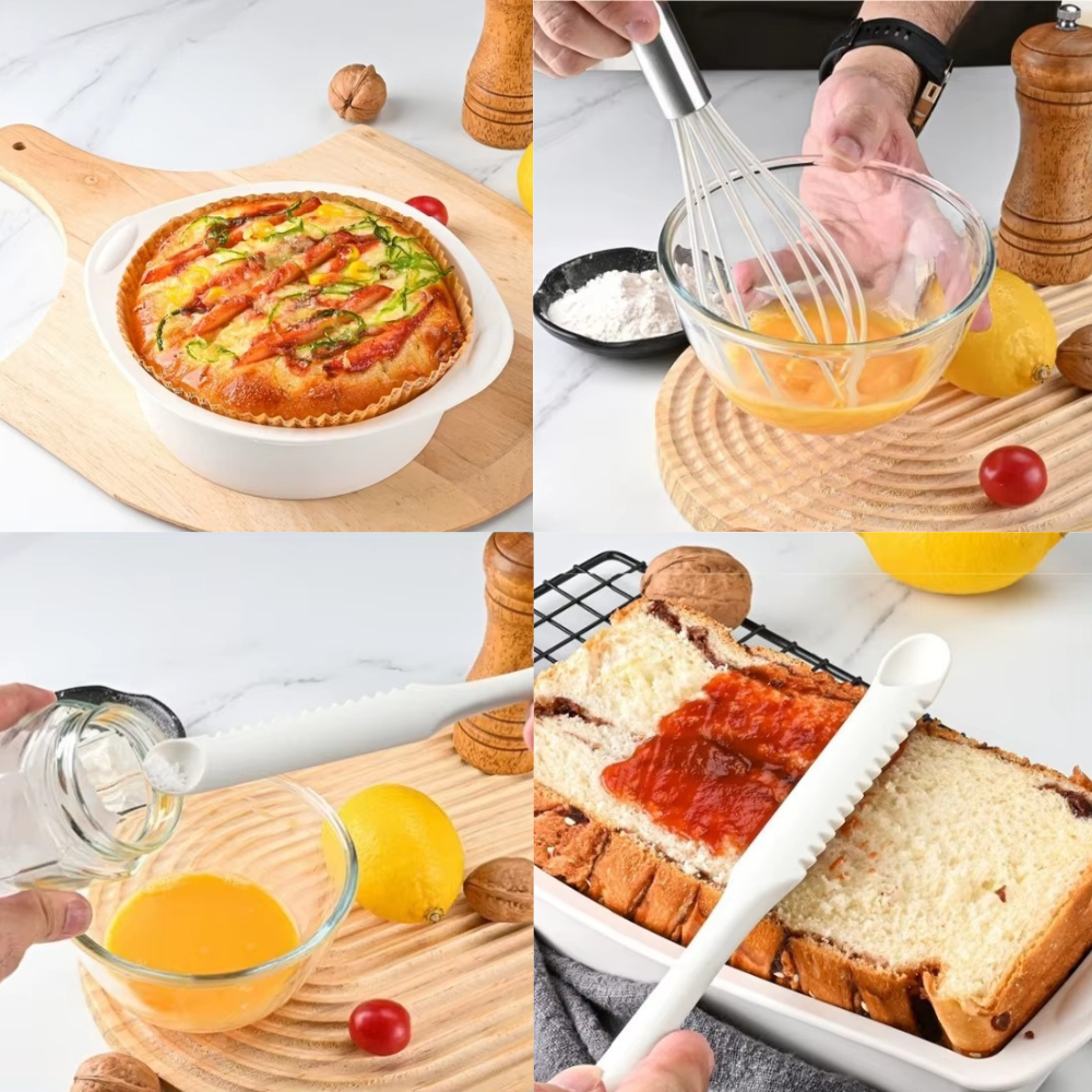 Набор формы силиконовые для выпечки 22 штук,комплект кухонных пренадлежностей с прихватками,цвет бежевый Каменец-Подольский - изображение 6