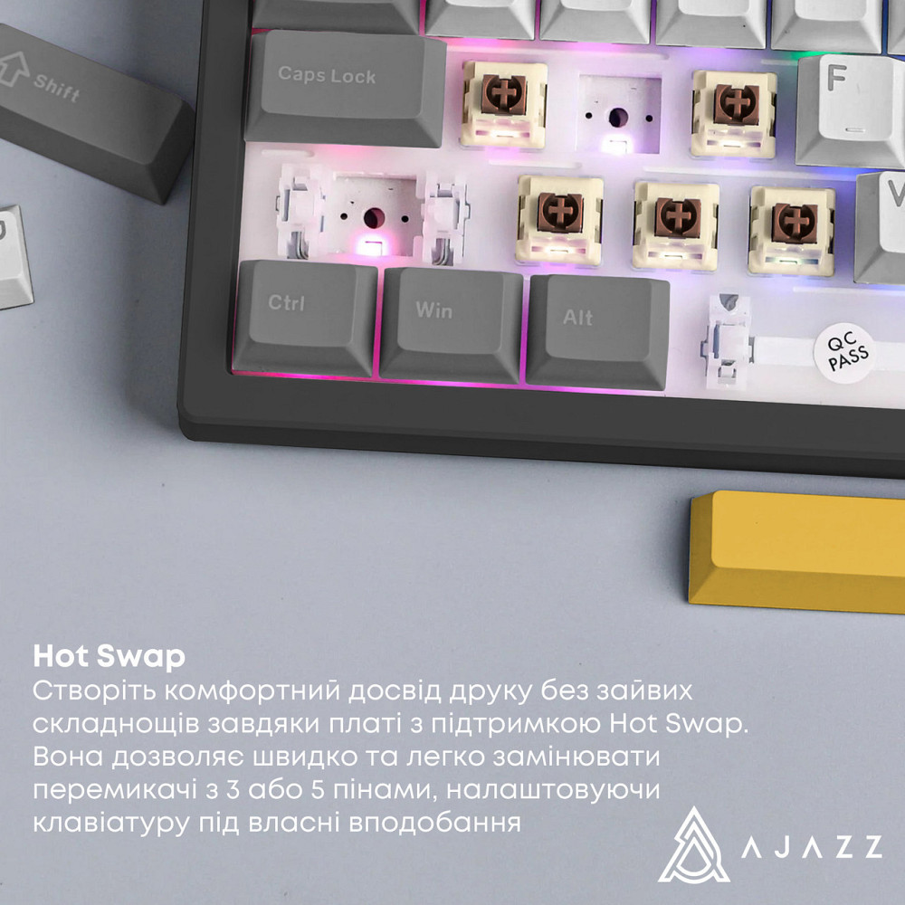 Клавіатура бездротова Ajazz AK980 V2 Maillard Switch Black (AK980-V2-M-BGY) ( 24042 ) Харьков - изображение 2