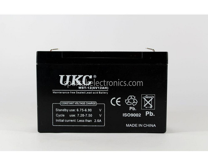 Аккумулятор BATTERY 6V 12A UKC ART 2710 (10) Київ - фото 1