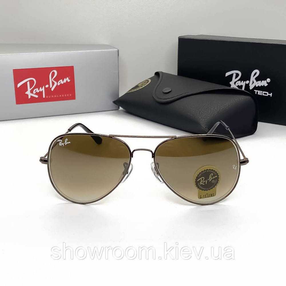 Жіночі сонцезахисні окуляри RAY BAN aviator (2914) Київ - фото 4