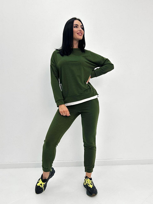 Трикотажний костюм-двійка "Spring" оптом | Норма | Розпродаж моделі Київ - фото 1