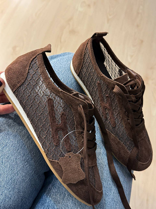 Кросівки жіночі Meideli 880-9 замшеві з сіткою снікерси коричневі, 38, 24 см Київ - фото 7