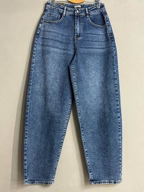 Джинсы женские Trelucky 0263-3 мом baggy бананы большие размеры синие, синий, З6, 36, 99 см, 128 см Киев - изображение 2