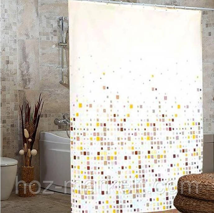 Штора у ванну тканинна Міранда Efes180 х 200 см бежева Харків - фото 4