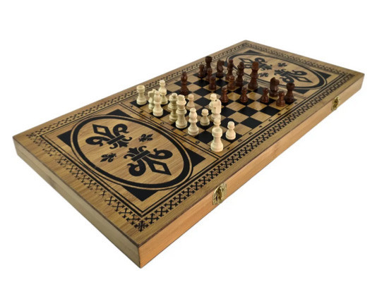 Нарды и шахматы настольные бамбук Киев - изображение 1