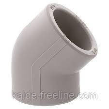 Колено полипропиленовое (угол) ∅ 40Х45° Харків - фото 1