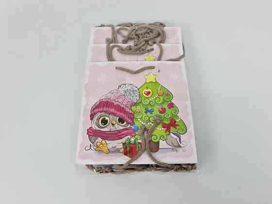 Новогодние, бумажные ,подарочные  пакеты с ручкой Чашка 16/16/8-011 (12 шт) Харьков