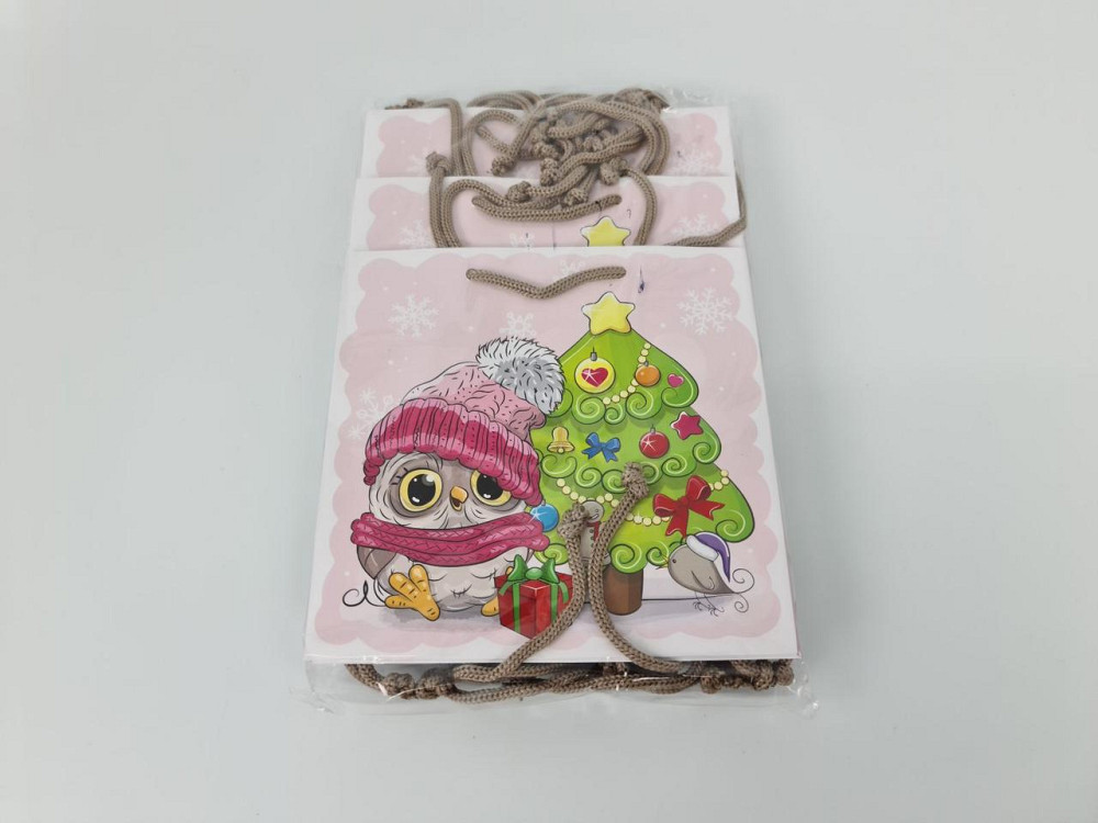 Новогодние, бумажные ,подарочные  пакеты с ручкой Чашка 16/16/8-011 (12 шт) Харьков - изображение 4