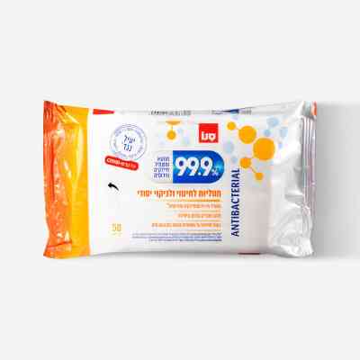 Серветки для прибирання Sano антибактеріальні 50 шт. (7290013848345) Вінниця