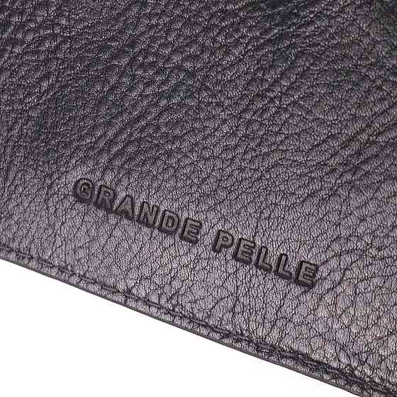 Кожаная обложка на военный билет Слава ЗСУ GRANDE PELLE 16745 Черная Киев