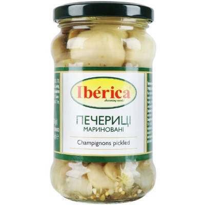 Овочева консервація Iberica Печериці мариновані цілі 314 мл (8436024299427) Вінниця - фото 1