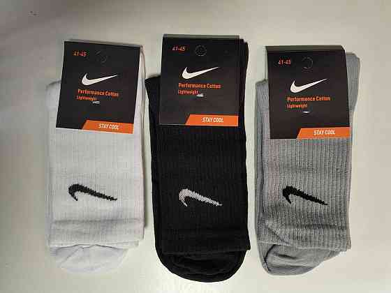 Набір якісних чоловічих бавовняних шкарпеток 3 штук Nike 3 Київ