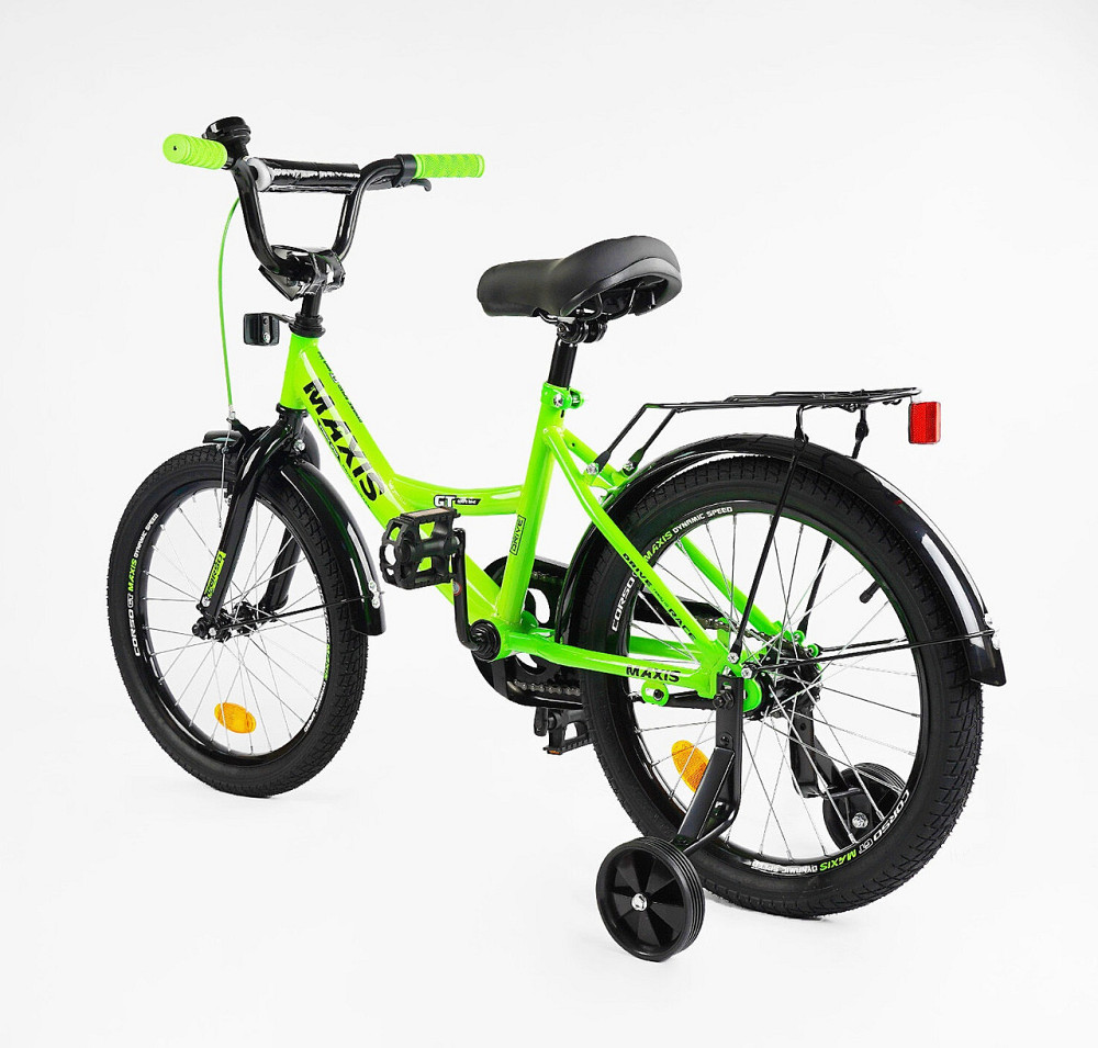 Велосипед 2-х колісний CORSO MAXIS 16 дюймів ручне гальмо додаткові колеса Салатовий (CL-16192) Чернігів - фото 2