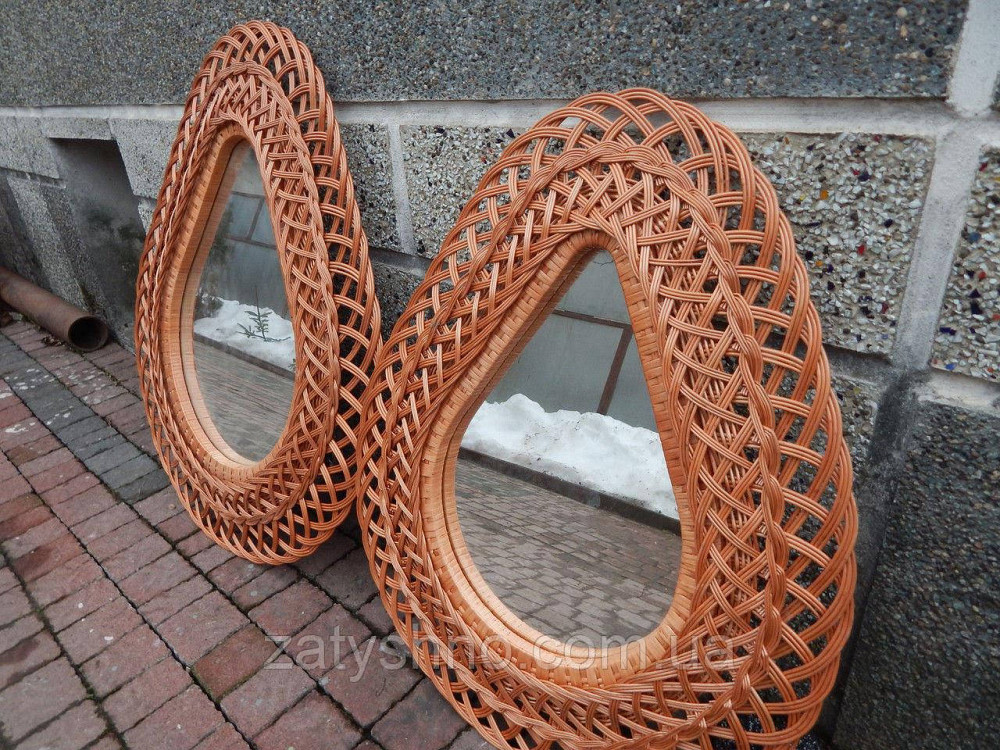 Дзеркало плетене настінне крапелька Київ - фото 4