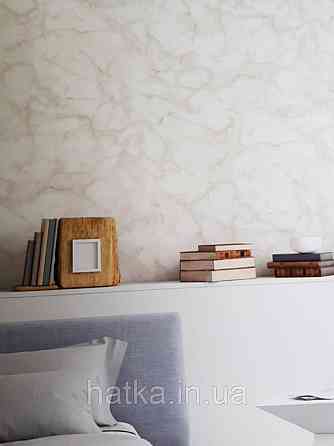 Обои виниловые на флизелине Marburg 31738 Imagine штукатурка под мрамор кремовые на белом фоне Киев