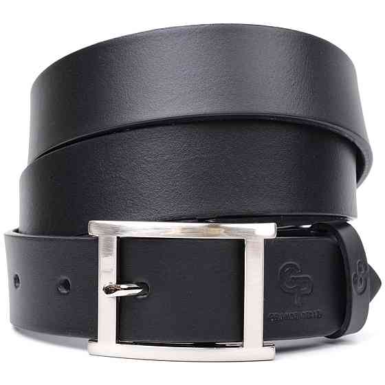 Якісний пояс під штани для чоловіків з натуральної шкіри GRANDE PELLE 11689 Чорний Київ