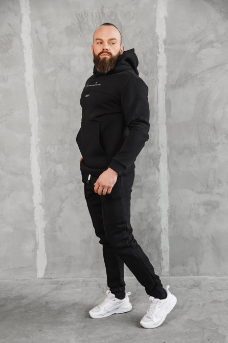 Теплый спортивный костюм мужской Европа Черный L Харьков - изображение 4