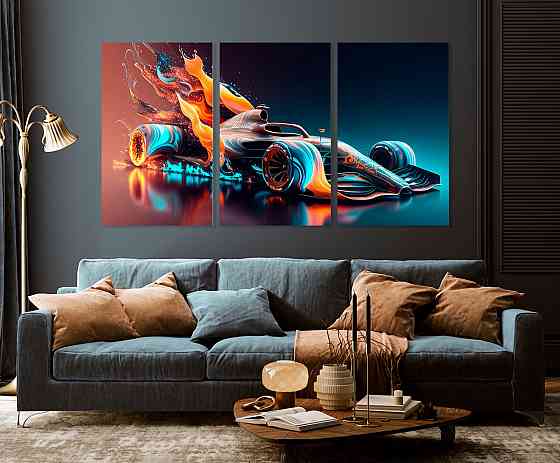 Модульна картина у вітальню/ спальню  Машина     ART-121_3A 100х150 см Київ
