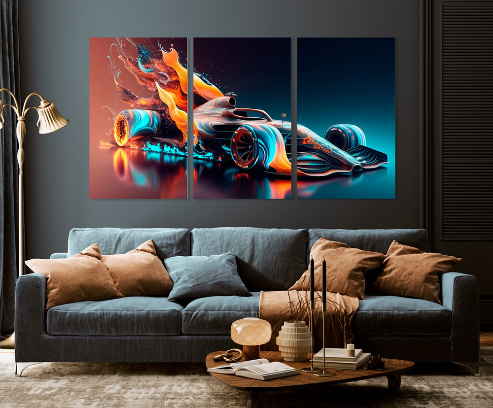 Модульная картина в гостиную / спальню Машина   ART-121_3A 100х150 см Киев - изображение 3