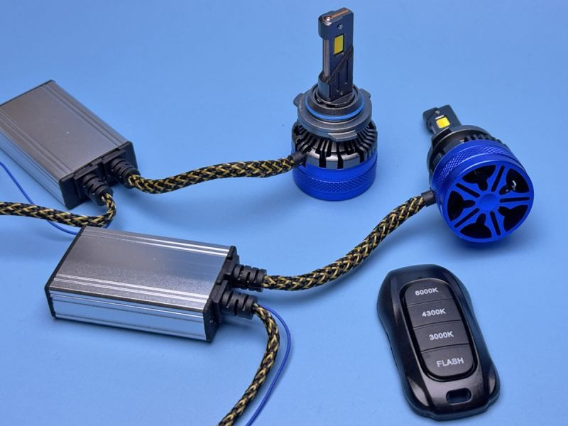 LED лампи HB4 (9006) K68 (120W) з пультом — 3 кольори (3000K/4300K/6000K) + Стробоскоп Харків - фото 4