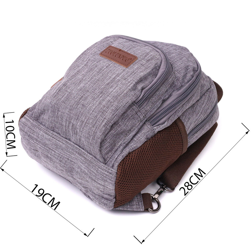 Современный рюкзак из полиэстера с большим количеством карманов Vintage 22149 Серый Киев - изображение 4