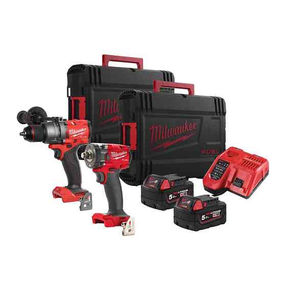 Набор аккумуляторных инструментов M18FPP2B3-502X MILWAUKEE (Дриль-шуруповерт аккумуляторная бесщеточная ударная M18 FPD3-0X GEN 4 кру Одесса