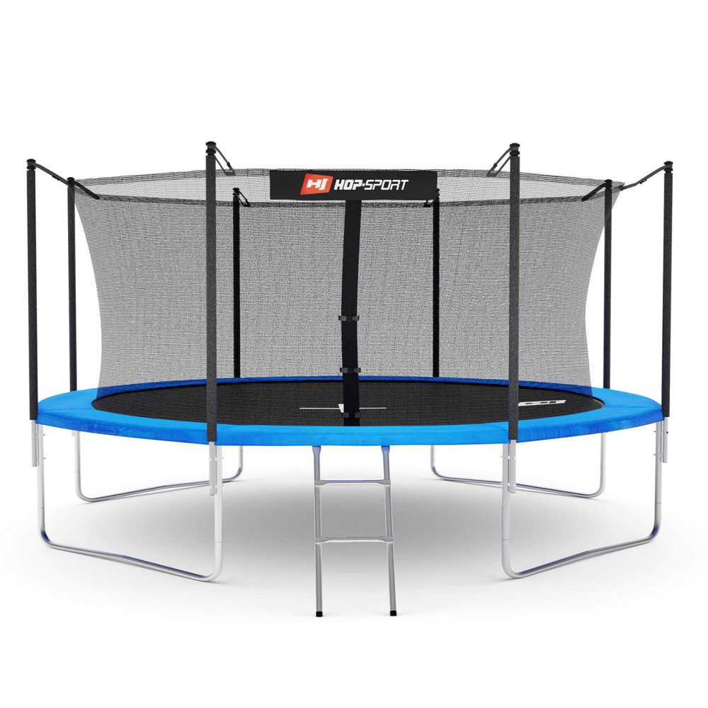 Батут 366см Hop-Sport с внутренней защитной сеткой и лестницей уличный батут для детей и взрослых до 150кг Киев - изображение 2