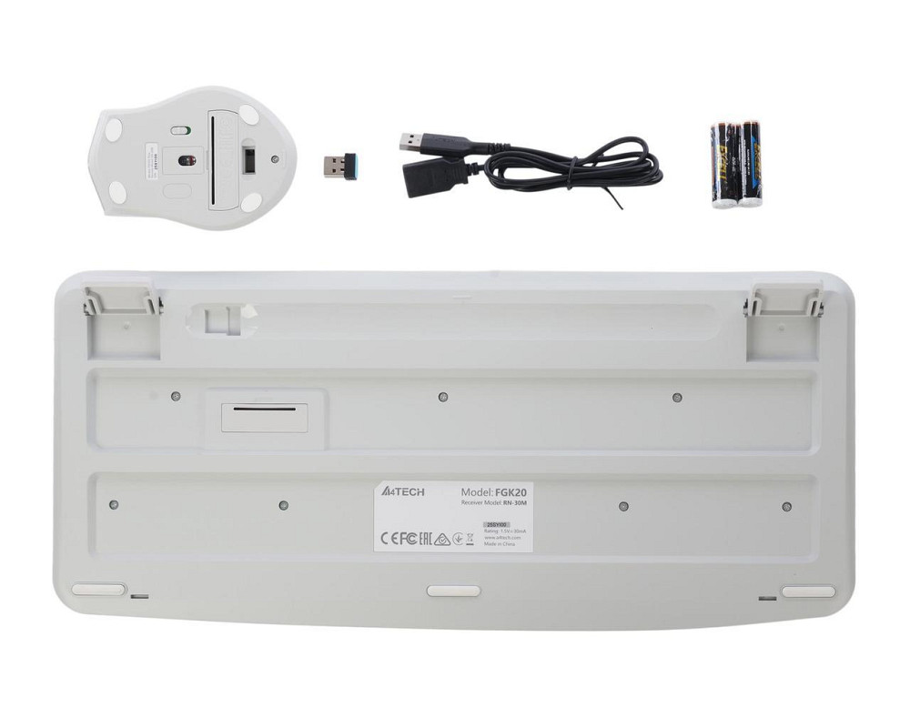 Комплект (клавіатура, миша) бездротовий A4Tech Fstyler FG2500S Plus White ( 21742 ) Харків - фото 6