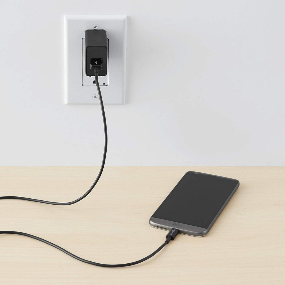 Кабель AmazonBasics USB Type-C to USB-A 2.0 0,9 м чёрный для зарядки и передачи данных Киев - изображение 3