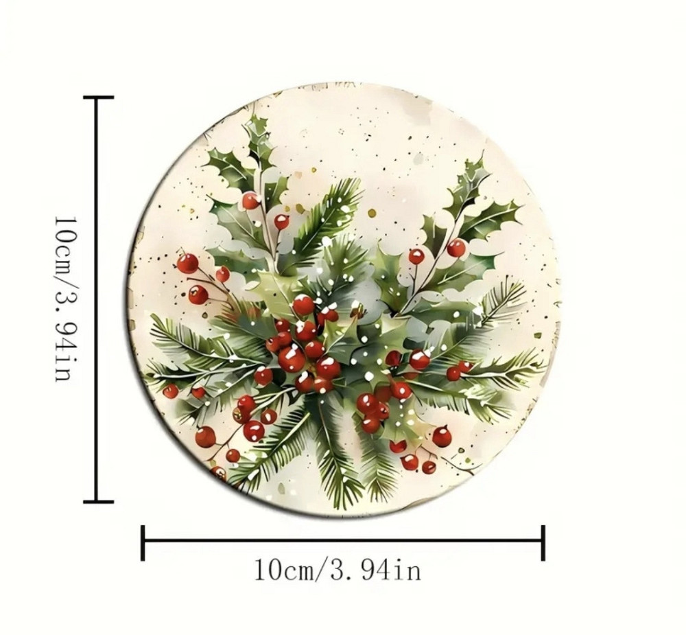 Комплект різдвяних підставок під чашки 8 шт Смела - изображение 2