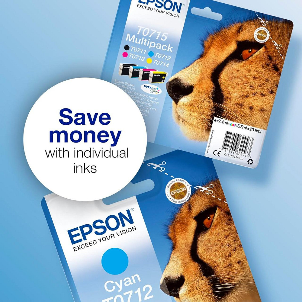 Картридж Epson T0711 черный DURABrite Ultra влагостойкий smudge-proof 583 стр для Epson DX серии multipack Киев - изображение 4