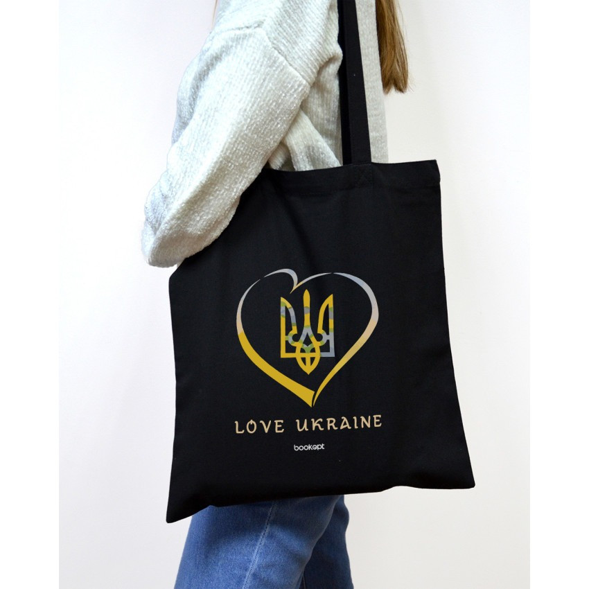 Екошопер BookOpt BK4036 Love Ukraine чорний Киев - изображение 3