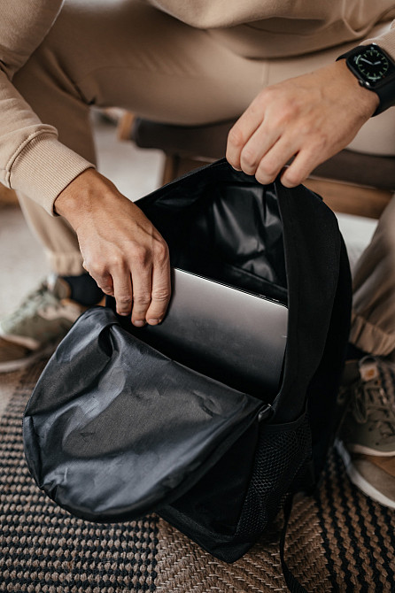 Рюкзак спортивный мужской городской черный Найк Белый значок, молодежный вместительный рюкзакMasterSem Киев - изображение 6