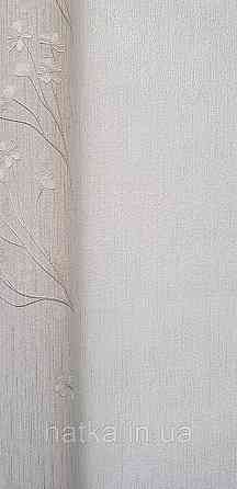 Шпалери вінілові на флізеліні Grandeco Anita1,06х10 однотонні тонка смужка дощик матові білі Київ