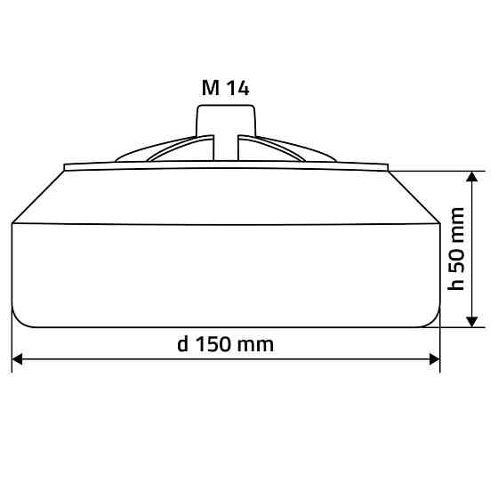 Круг (губка) полірувальний жовтий універсальний Ø150мм М14 50мм APP, 080120 Вінниця