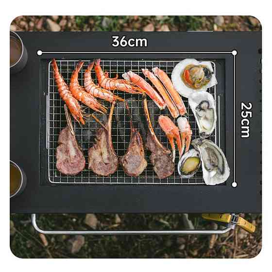 Стіл для барбекю сталевий Naturehike CNK2350CF018, чорний Київ