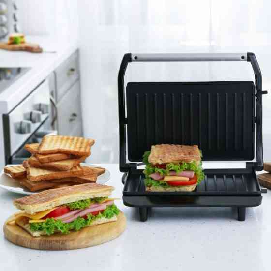 Настільний гриль для гамбургерів електричний Magio, Електрогри для м'ясних страв Грильниця стейків EB-90 Львів