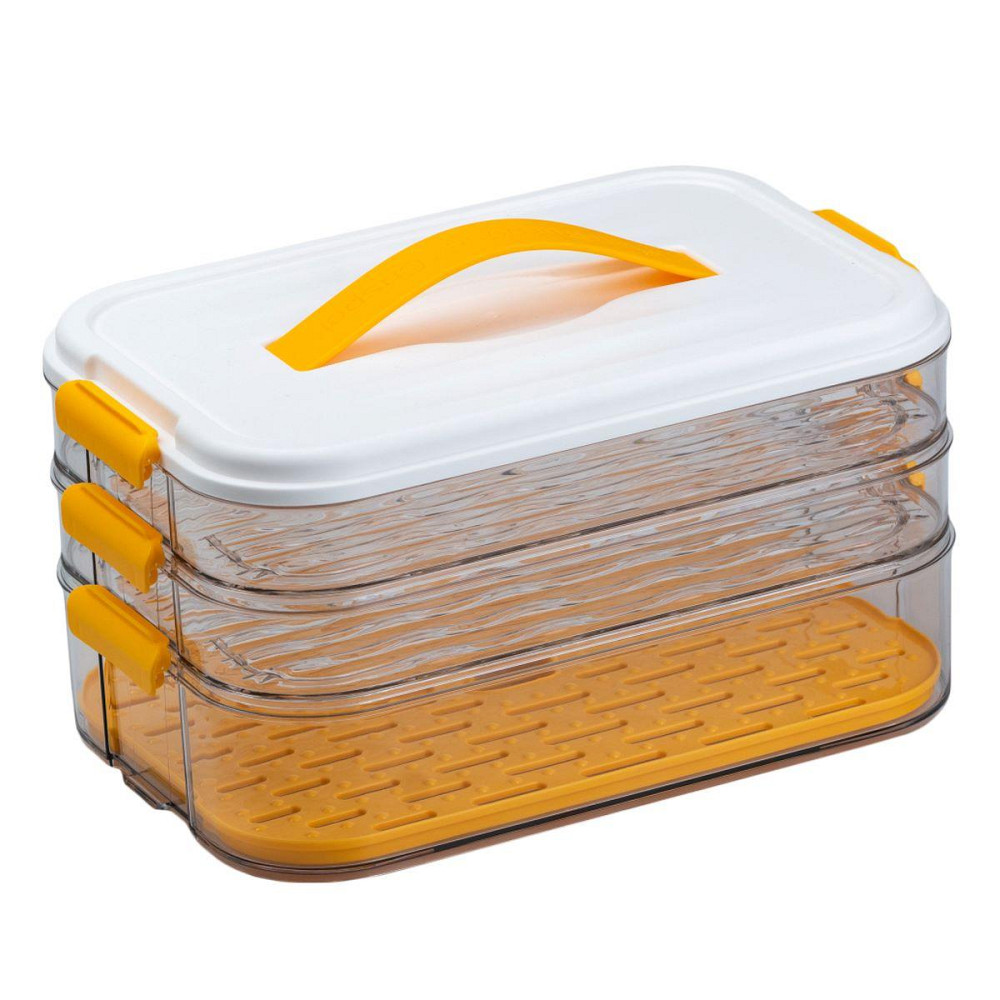 Триступеневий контейнер для заморозки продуктів, оранжевий Київ - фото 4