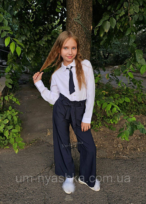 Красивая школьная блузка с длинным рукавом 128-164 Кривой Рог - изображение 3