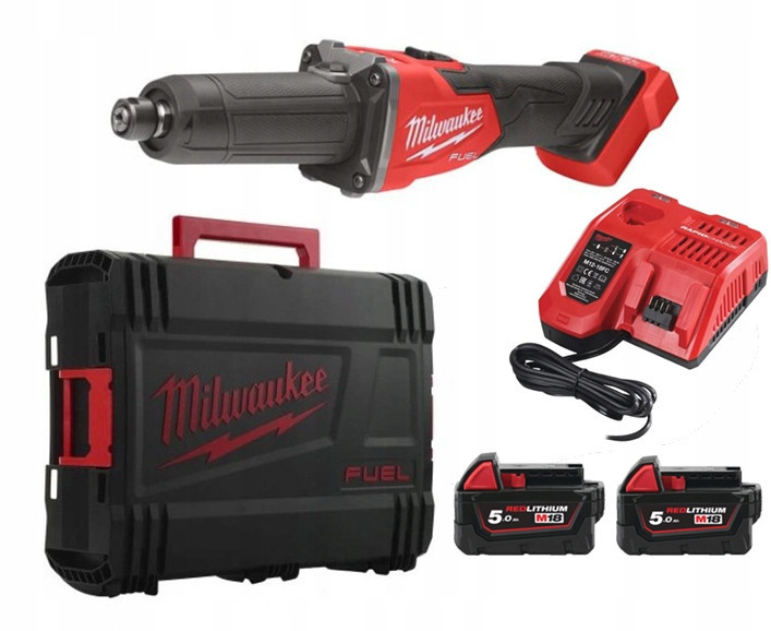 Шлифмашина прямая аккумуляторная MILWAUKEE, M18 FDGRB-502X, O6/8мм (+зар.пр.,2ак.Х5Ач,HD кейс) Одесса - изображение 2