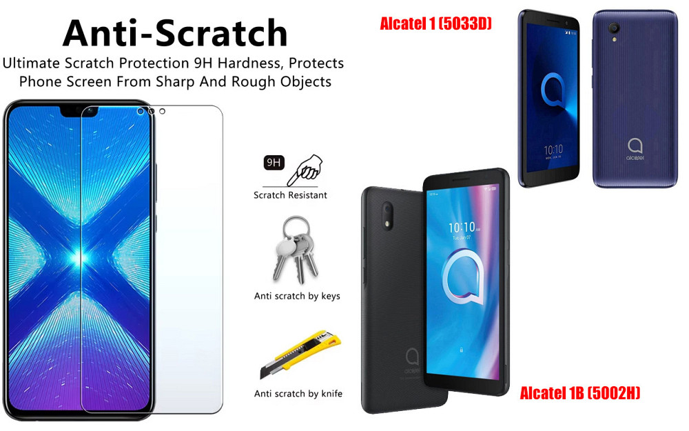 Захисне скло NeoGlass для Alcatel 1 (5033D), Alcatel 1B (5002H) – надпрозоре та стійке Київ - фото 1