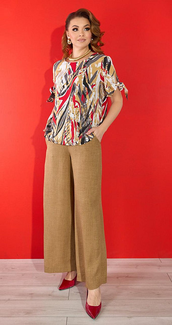 Льняной костюм большого размера (50) Киев - изображение 1