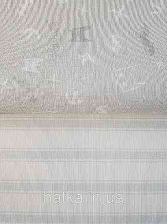 Шпалери вінілові на флізеліні AdaWall Ada Kids метрові смуги широкі вузькі сірі Київ